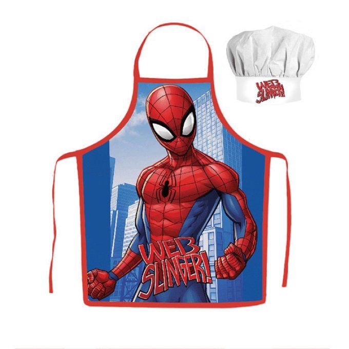 Ensemble tablier + toque Spiderman